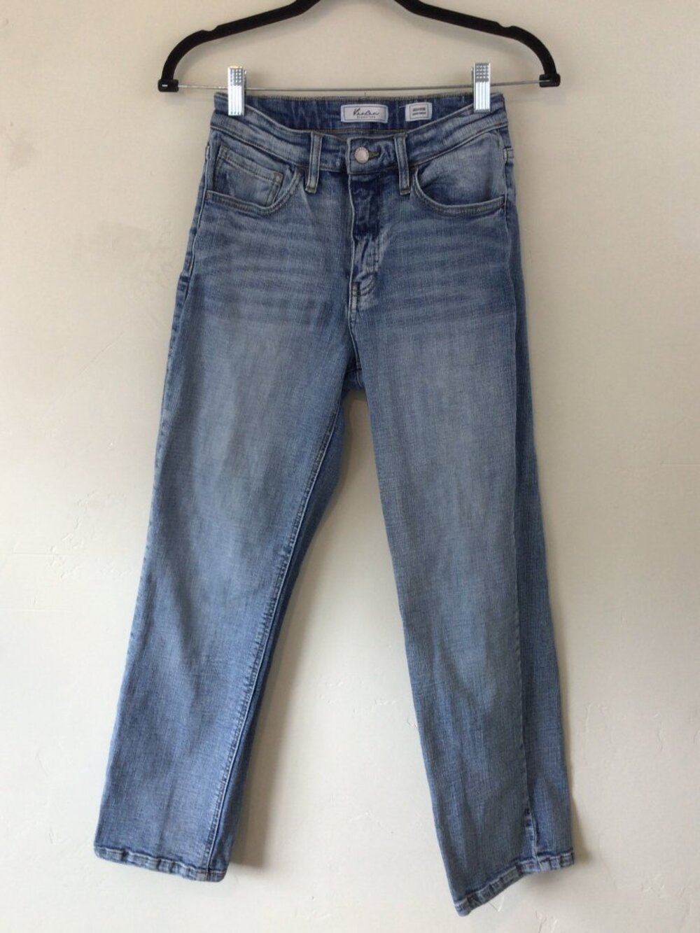 Rancan Signature High Rise Cropped Straight Blue Jeans Size 25